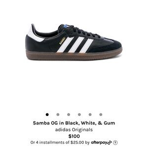 NWT Adidas Samba OG in Black, White & Gum